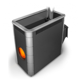 Дровяная печь для бани TMF Аврора XXL Inox ДА Иллюминатор антрацит НВ